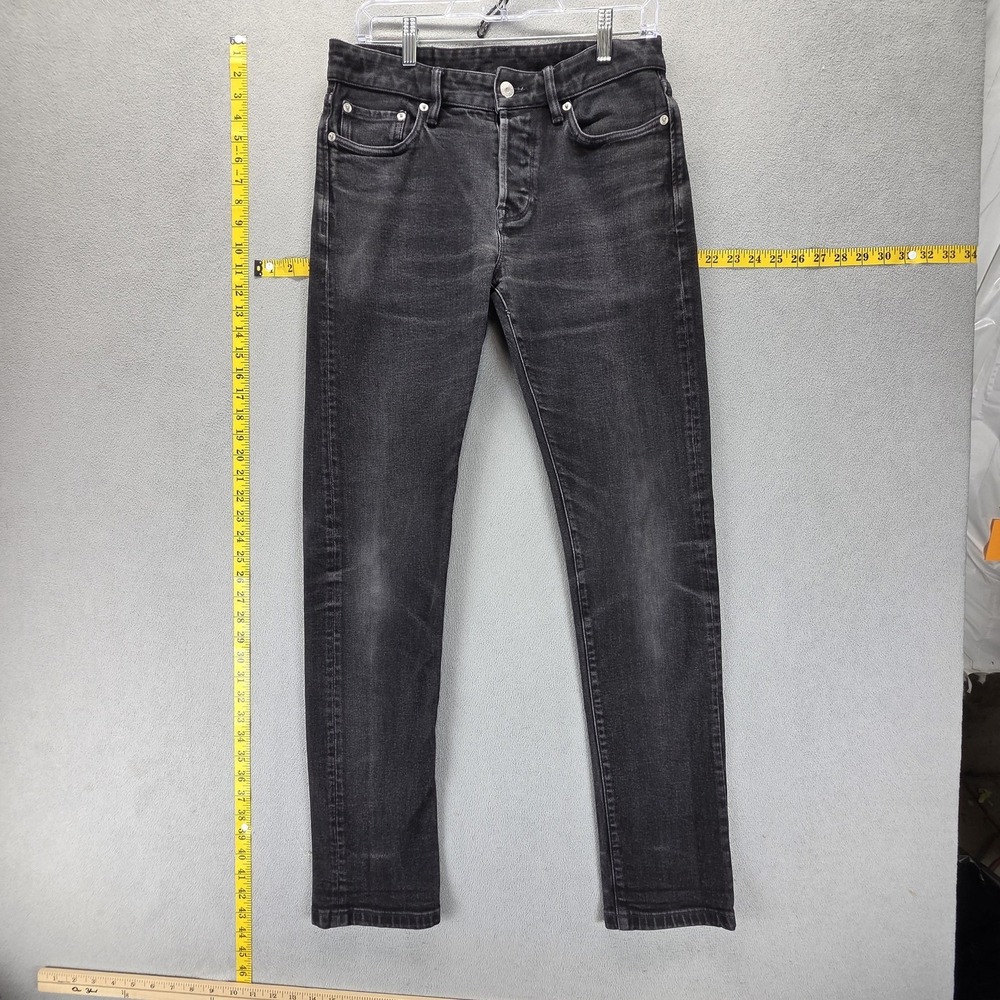 Buck Mason Jeans Mens Gray Maverick Slim Button Fly Stretch Fits 29x32